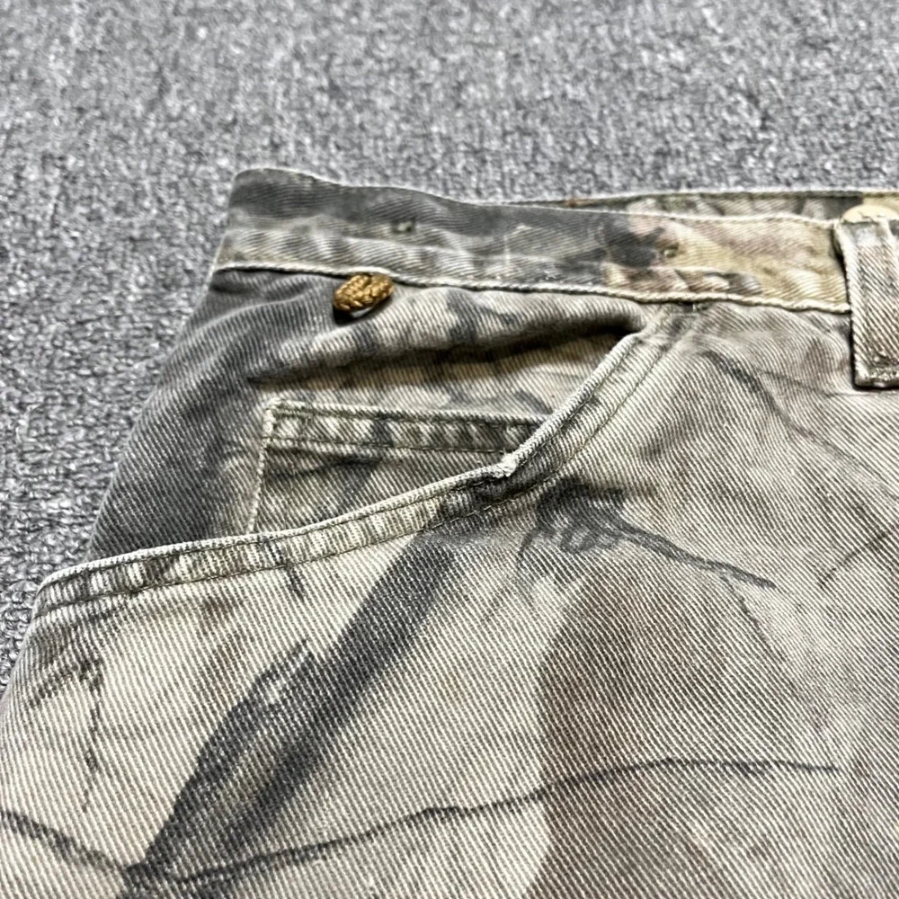 Vintage Wrangler Hunting Pants 40x30 Camo Brown Brush Guard Field Trousers‎ 90s